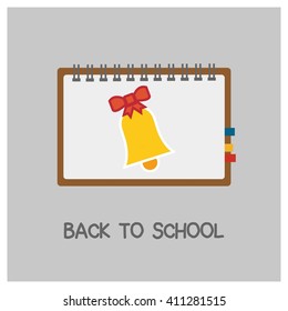 Welcome back to school, vector illustration.