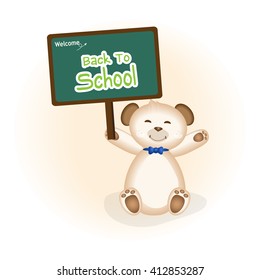 Welcome back to school, vector illustration