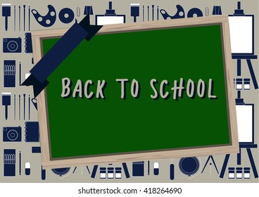 Welcome back to school, vector illustration.
