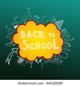 Welcome back to school vector illustration.