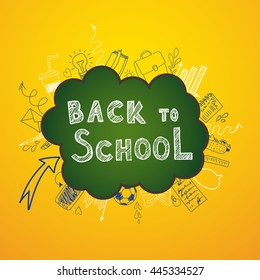 Welcome back to school vector illustration.