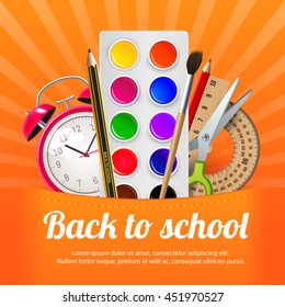 Welcome back to school, vector illustration. EPS 10