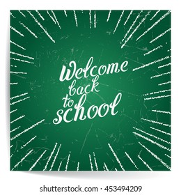 Welcome Back To School. Vector illustration