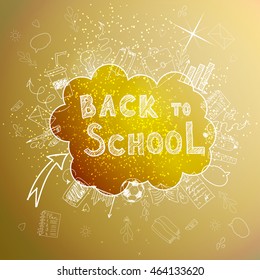 Welcome back to school vector illustration.
