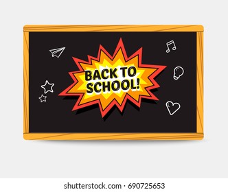 Welcome back to school, vector illustration.