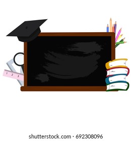 Welcome back to school, vector illustration colorful