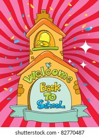 volver a la ilustración del vector escolar