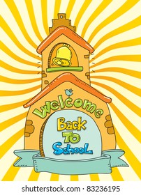 welcome back to school vector illustration