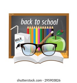 Welcome back to school, vector illustration.1