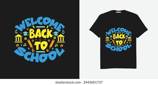 welcome back to school vector t-shirt design template
