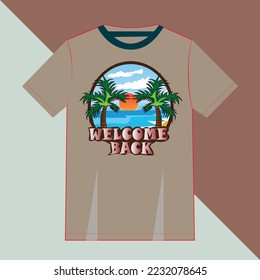 Welcome back t-shirt design template.