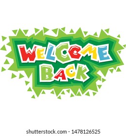 welcome back vector graphic clipart design