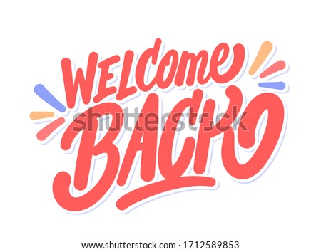 Welcome back. Vector lettering banner.