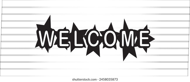welcome background creation vector art.