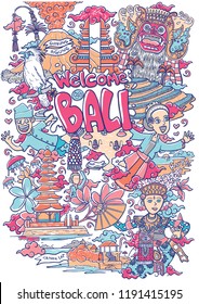 welcome to bali illustration