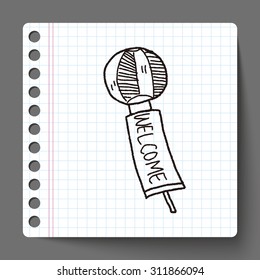 welcome balloon doodle