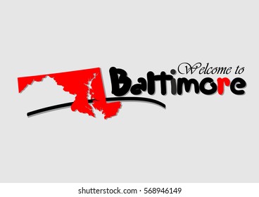 Welcome to Baltimore, Vector illustration Design