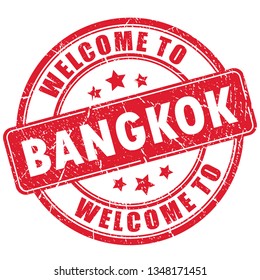 Welcome to Bangkok vector grunge stamp on white background