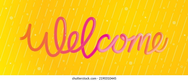 Welcome Banner with Bubble line