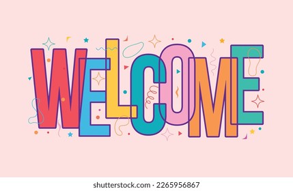 The Welcome Banner Design. Flat Soft Color Design