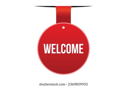 welcome banner design. welcome icon. Flat style vector illustration.