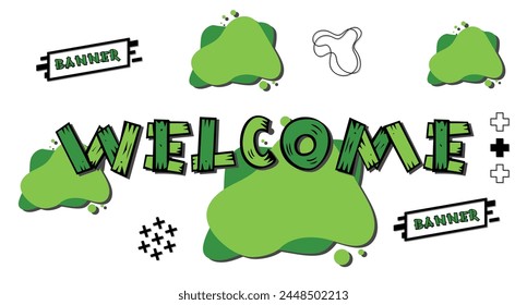 Welcome banner. Banner design  poster. Vector design illustration.