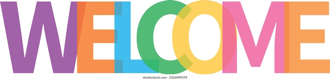 diseño vectorial de tipos de letra de banners de bienvenida