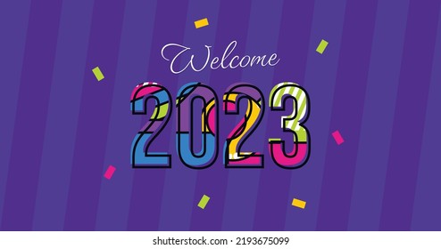 welcome banner template 2023 vector background