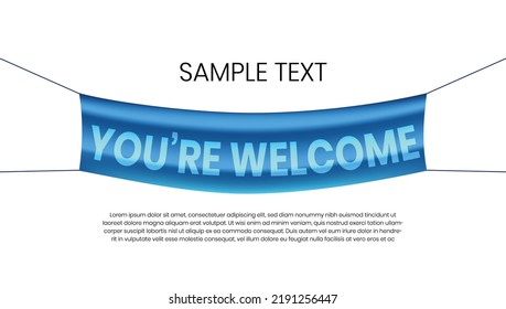 Welcome banner vector design, Welcome Banner for poster advertising design 