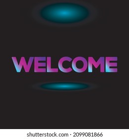 welcome banner vector gradient template
