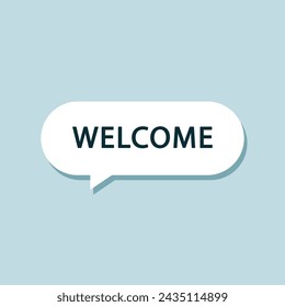 Welcome banner, vector text welcome to design element of the site entrance greeting