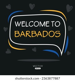 Welcome to Barbados, Vector Illustration.