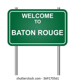 Welcome to Baton Rouge, green signal vector