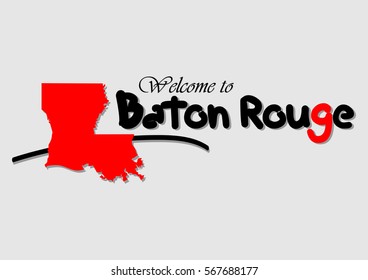 Welcome To Baton Rouge, Vector Design