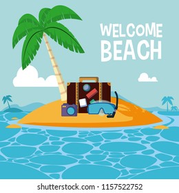 Welcome beach card