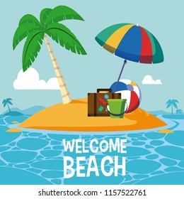 Welcome beach card
