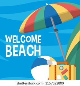 Welcome beach card