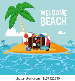 Welcome beach card