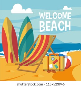 Welcome beach card
