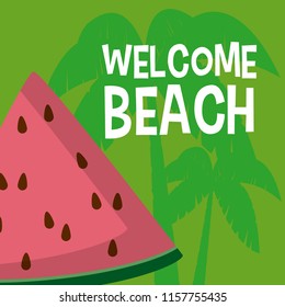 Welcome beach cartoons