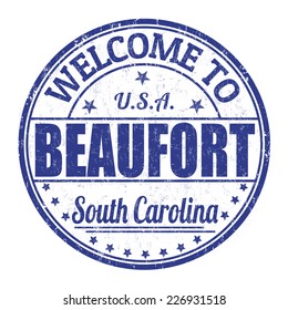 Welcome to Beaufort  grunge rubber stamp on white background, vector illustration