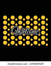 Welcome, beautiful inscription, text to decorate the invitation, banner and more. welcome, blue inscription in modern style