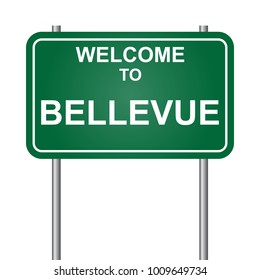 Welcome to Bellevue, green signal vector