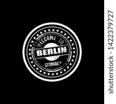 Welcome to Berlin grunge rubber stamp. vintage stamp or label.