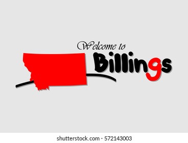 Welcome to Billings, Vector illustration Design