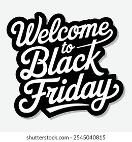 Bienvenido Al Diseño De Tipografía Simple Del Black Friday.