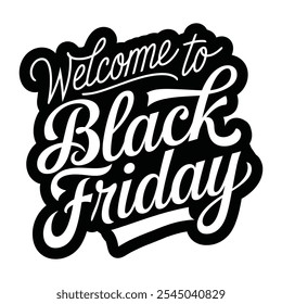 Bienvenido Al Diseño De Tipografía Simple Del Black Friday.