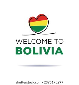 Bienvenidos a Bolivia, Ilustración vectorial.