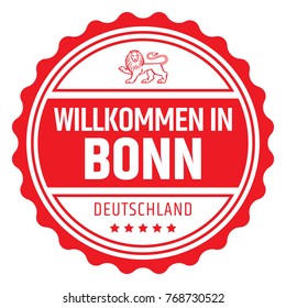 Welcome to Bonn, Willkommen in Bonn,  stamp in German language