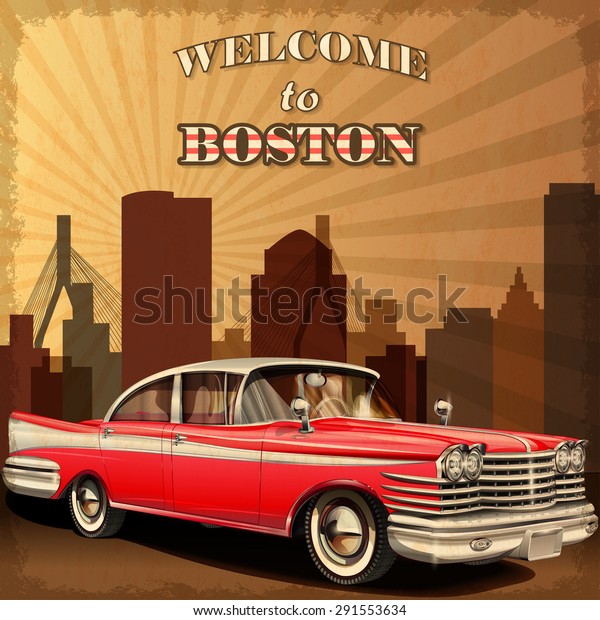 Welcome to Boston retro\
poster.